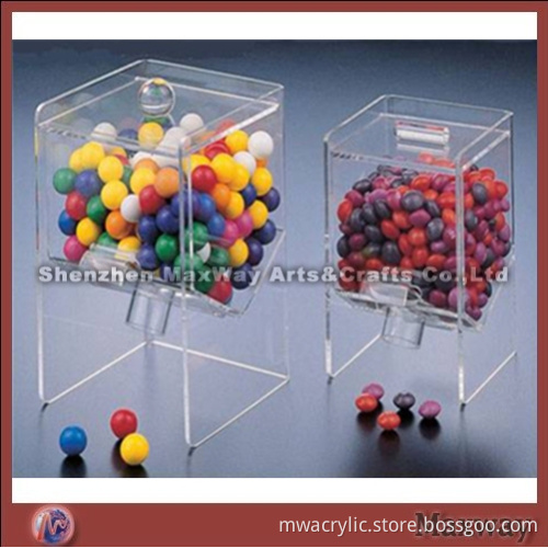 Transparent Square Acrylic/Perspex Funnel Candy Box